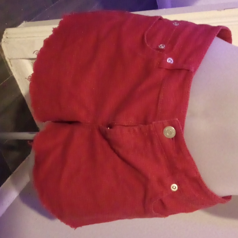 CanyonRiverBlues Stretch Red Denim Cut off Shorts Sz 11